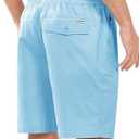 NORTHYARD Mens 9 Inch Casual Cotton Board Shorts Zipper Pockets Quick Dry | Golf, Beach, Work, Hiking, Fishing, Drawstring, Elastic Waist, Pull On, Lightweight, Travel (Blue, L)