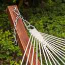 Lazy Daze Hammocks 12FT Double Rope Hammocks, 2 Person Hand Woven Cotton Hammock with Spreader Bar for Outside, Patio, Poolside, FIT 13-15 FT Stand, Max 450 Lbs, Natural, 141 x 57 inches