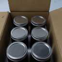 eleganttime Amber Glass Mason Jars 32 oz Wide Mouth with Airtight Lids and Bands 6 Pack Large Glass Canning Mason Jars Quart,Great for Canning Jar Pickle Fermenting Jam Jar