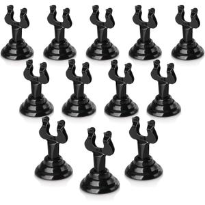 New Star Foodservice 27747 Triton/Ring-Clip Number Holder/Number Stand/Place Card Holder, Set of 12, 1.5-Inch, Black