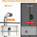 Sink Bottom Grid 28-3/8" x 14-3/16", Rear Drain with Corner Radius 3/8", Sink Protector for Kitchen Sink Single Bowl Farmhouse Sink