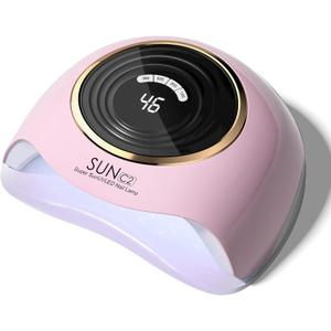 UV Nail lamp 288W UV Light for Gel Nails Led Nail Light with LCD Display 4 Timer Settings and Auto Sensor Professional Fast Curing Nail Dryer Nail Art for Home & Salon