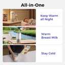 Portable Bottle Warmer for Travel, Dishwasher Safe, 3X Faster & Even Heating, 8 Feeds per Charge, 17oz, 1℉ Precise Adjust, Thaw, Keep Warm, Use While Charging, for Breastmilk & Formula