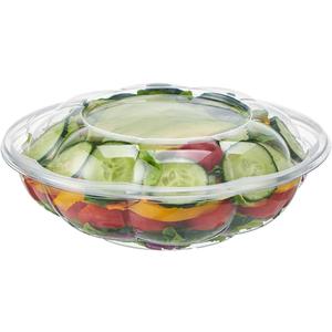 Jaluxing [18 oz. 50 Sets Clear Plastic Salad Bowls with Airtight Lids Disposable To Go Mixing Containers Serving for Fruit, Quinoa, Lunch and Meal Prep