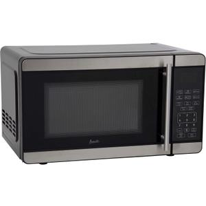 Avanti MT7V3S Microwave Oven 700-Watts Compact with 6 Pre Cooking Settings, Speed Defrost, Electronic Control Panel and Glass Turntable, 0.7-Cu.Ft, Metallic