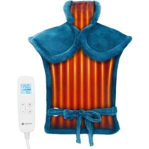 FSA Eligible Items Only List, CooCoCo Heating Pad for Back Pain Relief, HSA Store Eligible Large Heat Pad, Electric Wearable Blanket for Neck Shoulders, ETL Certified, Gifts for Men Women Dad Mom (24''*33'', Blue)