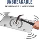 1 Pack Transparent License Plate Shield UV Protective Trim for Standard US Plates (12.2" x 6.3"), Gray