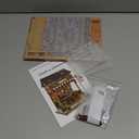 Fsolis Japanese Book Nook Kit - DIY Bookshelf Miniature Kit for Adults, Mini House Japan 3D Wooden Puzzles Adult Craft Bookish Gifts for Women Readers Book Lovers (Izaka-ya Kurosawa)