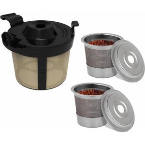 2 Reusable K Cups & Coffee Filter Basket Compatible With Ninja Dual Brew Coffee Maker, Coffee Maker Accessories For Ninja Pb051 &Ninja Pb 041, Black