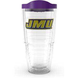 Tervis Made in USA Double Walled James Madison University JMU Dukes Insulated Tumbler Cup Keeps Drinks Cold & Hot, 24oz, Primary Logo
