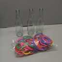 Tioncy Ring Toss Outdoor Carnival Backyard Adults Fun Target Glass Bottles with Mixed Color Rings Hoops for Family Outside Sport Party Accessories