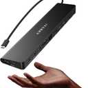 iVANKY 13-in-1 USB C Laptop Docking Station with 100W Power Adapter, Triple Display Thunderbolt 3/4 Dock, Dual 4K Monitor for Dell, HP, Lenovo, ASUS, Surface, etc, DP, 96W PD, USB 3.0, SD/TF