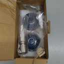 16 oz Diamond Pattern Glass Soap Dispenser, Kitchen and Bathroom Refillable Soap Dispenser with Rust Resistant Stainless Steel Pump for Hand Soap, Lotion Glass Liquid Dispenser(Blue - 2 Pack)