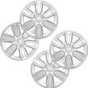 ECCPP 4PC Set 15 inch Silver Hubcap Wheel Cover OEM Replacement Full Lug Skin Durable - Modern & Stylish Auto Tire Replacement Exterior Cap - Snap On Hubcap - for 09-18 Toyota Camry Corolla