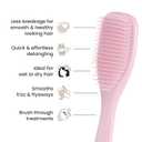 Tangle Teezer Ultimate Detangler Brush for Wet & Dry Hair, Eliminates Knots & Reduces Breakage for Straight to Wavy Hair Types, Millennial Pink