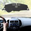 X AUTOHAUX Car Dashboard Cover Gray Polyester Non-Slip Mat Protector Carpet Sun Proof for Chevrolet Malibu 2016 2017 2018