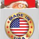 2 x Chuck's Card-O-Rama Grandson Christmas Card - Large Card Opens to 10" x 7.75" - MADE IN CHICAGO - Classic Santa Claus - Premium Envelope & Sturdy Mailer - PERFECT 1004