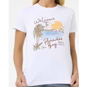 Rip Curl Women's High Tide Scenic Short Sleeve T-Shirt, Hawaii White XL