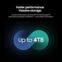 Samsung 990 EVO Plus SSD 4TB, PCIe Gen 4x4 | Gen 5x2 M.2, Speeds Up-to 7,250 MB/s, Upgrade Storage for PC/Laptops, HMB Technology and Intelligent Turbowrite 2.0, (MZ-V9S4T0B/AM)