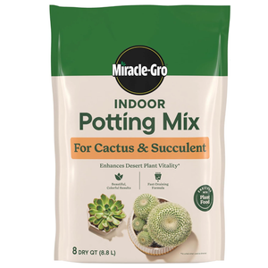 Miracle-Gro Indoor Potting Mix (8 qt.) for Growing and Fertilizing Indoor Cacti and Succulents