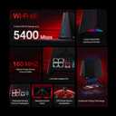 TP-Link Tri-Band AXE5400 Wi-Fi 6E Gaming Router Archer GXE75 | 6-Stream 5.4 Gbps | 12.5G + 41G Ports, USB 3.0 | Exclusive Acceleration, Gaming Port & Panel, RGB Lighting | EasyMesh, HomeShield