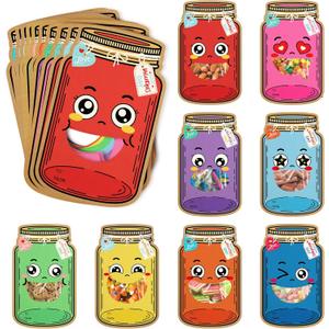 ONFAON Valentines Day Cards for Kids School - 48 Pack Valentine Day Gift Cards with Treat Bag, Perfect Classroom Exchange Gifts for Kids, Fun & Colorful Designs(Candy Not Included)