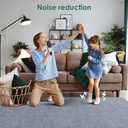 VallisCo Carpet Tile 20 Pack 24 X 24 Self Adhesive Carpet Floor Tiles Anti-Slip Squares Peel and Stick Floor Tile DIY Installation for Bedroom(Light Grey)