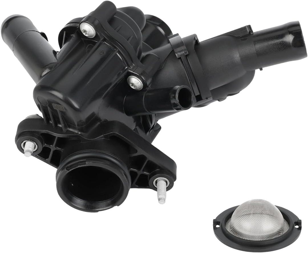 Engine Coolant Thermostat Housing Compatible with Mercedes-Benz GLA250 GLA45 AMG 2015-2020/CLA250 CLA45 AMG 2014-2019 Replacement for 2702000415 2702000615 2702002200 9025187 936207