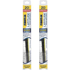 Rain-X 810166 Latitude 2-In-1 Water Repellent Wiper Blades, 20 Inch Windshield Wipers (Pack Of 2), Automotive Replacement Windshield Wiper Blades With Patented Rain-X Water Repellency Formula (20" and 20", Latitude Water Repellency)