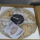 20" Boho Ceiling Fan with Light Flush Mount, Coastal Beaded Ceiling Fans with Lights and Remote Control,Enclosed Caged with 6 Speeds for Bedroom Nursery Living Room