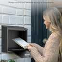 Uniclife Wall Mount Mailbox for Outside, Large Locking Mailbox with Key Lock, Security Mail Box, Postbox for House, Safe Key Drop Case, Steel Cash Drop Case for Home Office School, Black