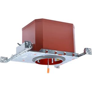 6 Inch LED Fire Rated Housing New Construction Recessed Can, UL Fire Ratings Up to 2 Hours, Airtight, Insulated and Non Insulated Ceilings, UL Listed - Pack of 1