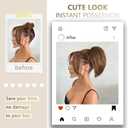 Claw Clip Ponytail Extension - 10 Inch Short Ponytail Extension, Straight Pony Tails Hair Extensions, Synthetic Hair Extensions Ponytail, Clip On Ponytails for Women (Medium Brown Mixed Light Brown)
