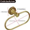 Brass Bathroom Hand Towel Holder, Antique Brass Towel Ring Holder, Wall Mounted Oval Towel Rack Hanger Home Half Round Bathroom Hardware Accessory Modern