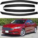 Window Visors Rain Guards for 2013 2014 2015 2016 2017 2018 2019 2020 Ford Fusion, Out-Channel Window Vent Wind Deflectors Visors Shades for 13-20 Fusion