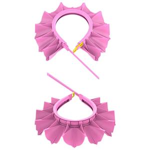 Baby Shower Cap Silicone Bathing Hat, Adjustable Shower Cap Kids, Infants Soft Protection Hat Safety Visor Cap Hat for Toddler Children 1-12 Years old/16.5-22.8 Inches (Pink)