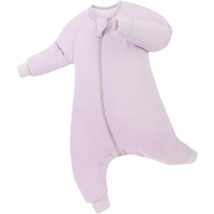 PurComfy Supersoft Active Toddler Sleepsuit 1.0 TOG Long Sleeve Wearable Blanket with Legs All-Season Cozy Sleeper, Size: 6-15 Months, Lilac