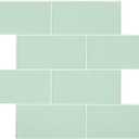 Peel and Stick Glass Subway Tile, Green Glass Backsplash Stick on Wall Tiles for Kitchen Bathroom (5 Sheets, 5 SQ.FT.)
