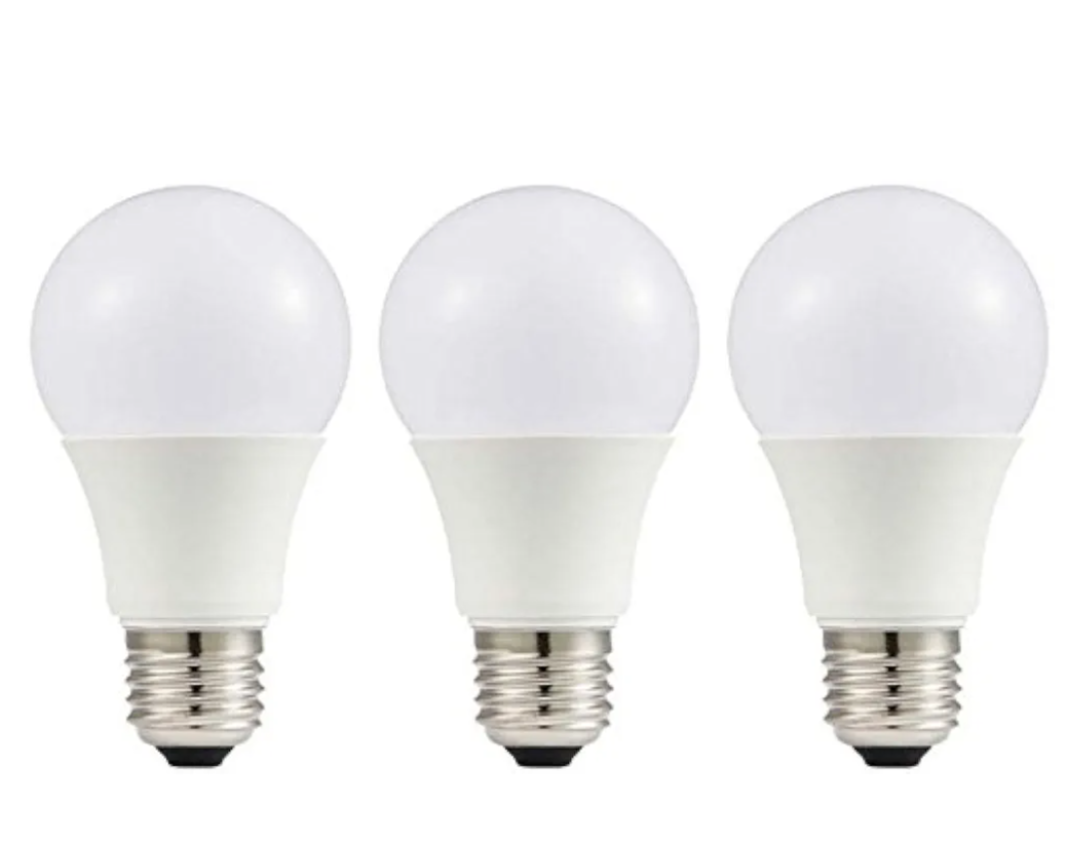 LED Light Bulb A19 9W (60W Equivalent), 3000K Warm White, 830 Lumens, Medium Screw Base E26, Standard Light Bulb (3000K-Warm White, Pack of 3)