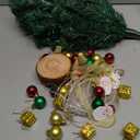 Small Mini Christmas Tree with 50 LED Lights 24 Inch /2FT Tabletop Prelit Artificial Christmas Tree Decorated Gift Boxes and Hanging Ornaments for DIY Christmas DecorationBattery Powered (Green)