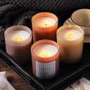 REISEN 12Pcs Assorted Amber Candle Jars for Making Candles, 10oz Empty Candle Jars with Bamboo Lids and Labels, Glass Jars for Candle Making Supplies, Candle Containers for DIY Gifts