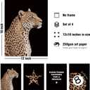 DSHFG Black Leopard Cheetah Prints Y2K Room Decor Funky Cheetah Posters for College Dorm Decor Wall Art Set of 4, Lucky 8 Ball Poster for Teen Girls Bedroom Bathroom Dorm 12x16 Unframed