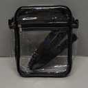 IFAMIO Clear Purse Bag Stadium Approved Men Women Crossbody Bag with Adjustable Shoulder Strap for Concerts Sports Events Festivals Work Business