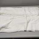 jinchan Winslow White Linen Curtains for Bedroom 108 Inches Length Embroidered Bordered Floral Curtains for Living Room Farmhouse Decor Light Filtering Window Treatments White on White Drapes 2 Panels