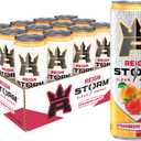 REIGN Storm, Strawberry Apricot, Fitness & Wellness Energy Drink, 12 Fl Oz (Pack of 12) Best By 01/2026