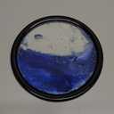 AIHYING Moving Sand Art Liquid Motion 3D Round Glass Deep Sea Sandscapes Pictures Relaxing Desktop Home Office Decor Gift Blue 7"