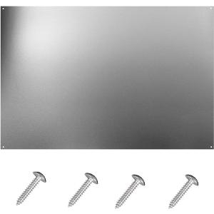 24 x 30-inch Reversible Stainless Steel Backsplash for Kitchen wall，Splatter Guard and Cooking Shield， Range Hood Accessories to Keep Kitchen Clean， Four Pre Drilled Holes for Easy Installation