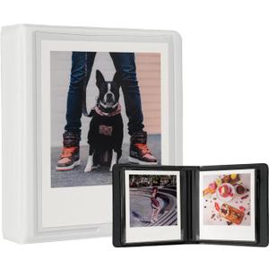 Polaroid Photo Album Book Fits For Fujifilm Instax Wide Square Picture Album, Holds Square Instant Square SQ1 SQ6 SQ10 SQ20 Camera Film Polaroid 600 i Type 3.5x4.25 inch Film (White)