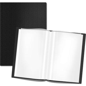 Presentation Book 40 Clear Pockets Sleeves Protectors Art Portfolio Clear Book for Artwork, Report Sheet, Letter (Can Accommodate 24.2 X 18.4inch)