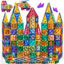 TEMI Magnetic Tiles,180 Piece Building Blocks, Magnets Building Set, STEM & Learning & Education Toys Christmas Toy Gift for Ages 3 4 5 6 7 8+ Year Old Toddler Kids Boys and Girls